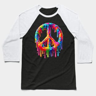 Melting Peace sign Designe #9 Baseball T-Shirt